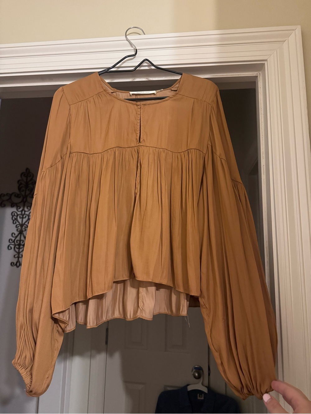 Mustard Balloon Sleeve Blouse
